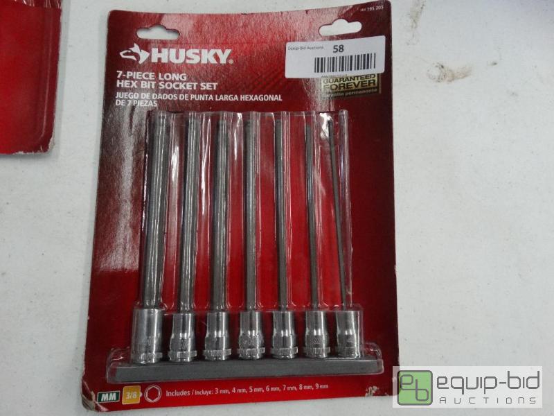 lot 58 image: Husky 7Piece&nbspLong Hex Bit Socket Set....