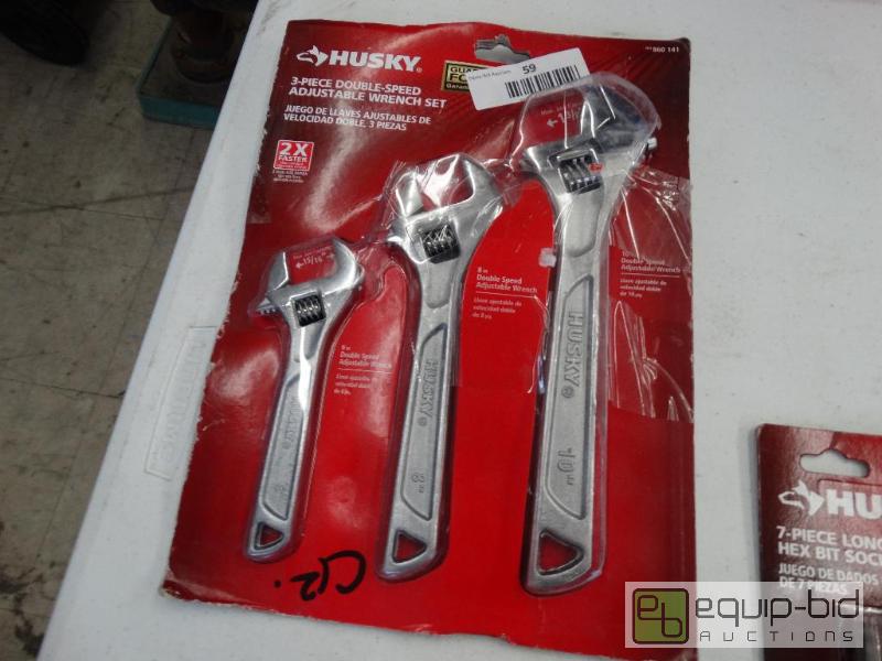 lot 59 image: Husky 3 Pc Double Speed Adjustable Speed Wren...