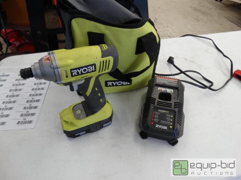lot 61 image: Ryobi&nbsp18 Volt Drill WBatteryCharger&a...