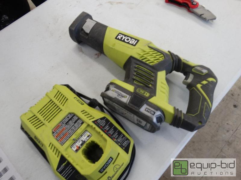 lot 62 image: Ryobi 18 Volt Reciprocating Saw WBattery &am...