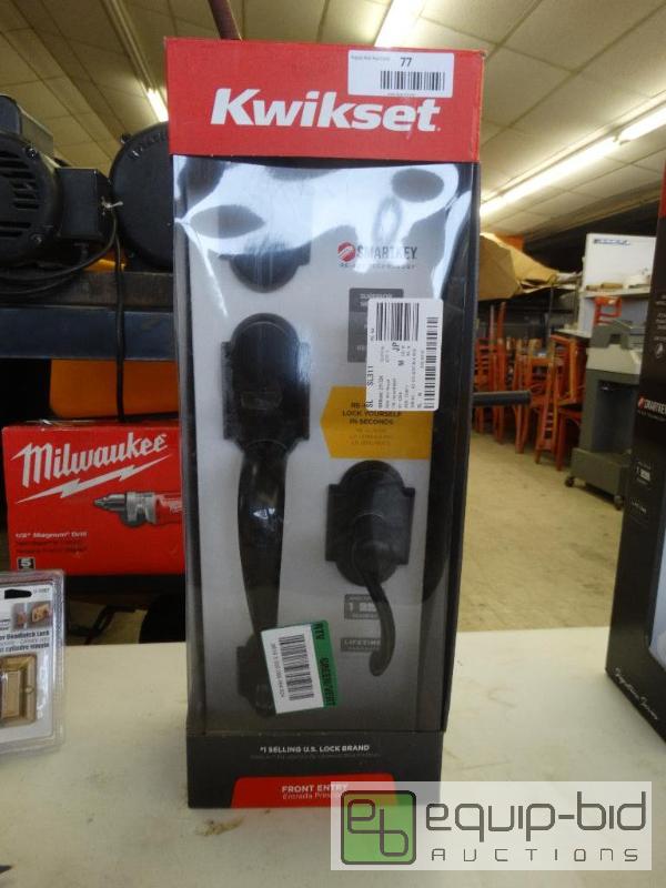 lot 77 image: Kwikset Front Entry Smart Key Door Set....