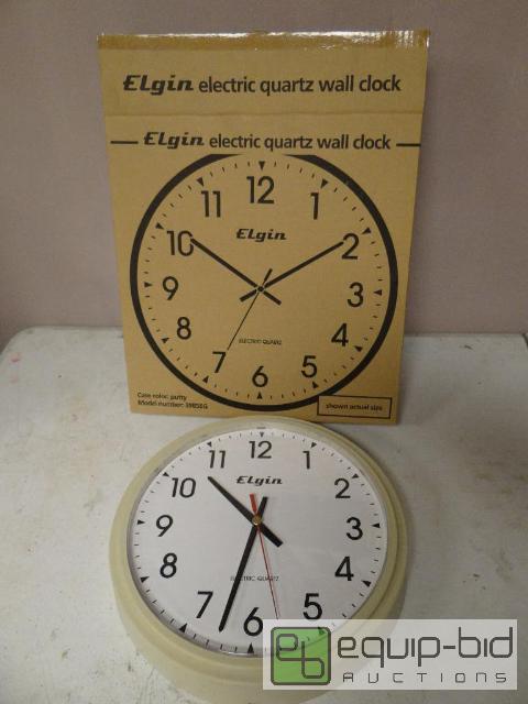 lot 2012 image: New in Box Elgin Electric Quartz Wall Clock