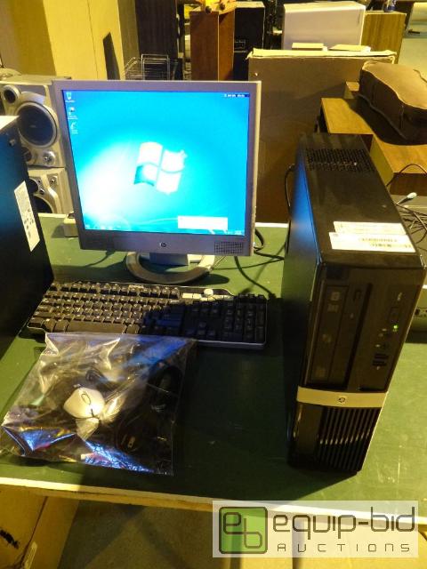 lot 2061 image: Hp 3000 Complete Desktop Set Speakers Not Included Windows 7 Operating System 3 ...