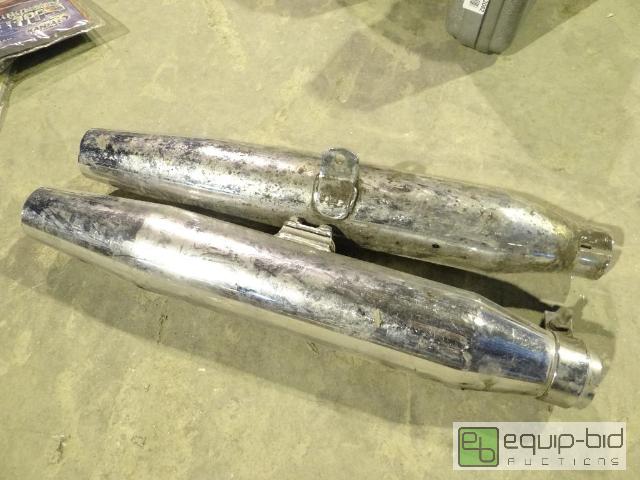 lot 2085 image: (2) Matching Motor Bike Exhaust Mufflers